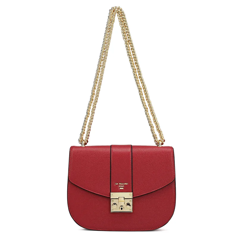 دا ميلانو حقيبة كتف فرانزي جلد صغيرة - بلومبيري